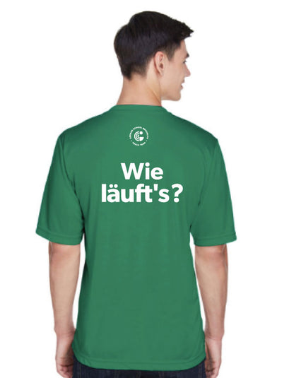 Adult Men's GSB Track Team T-shirt: Wie Läuft's? in Sport Kelly