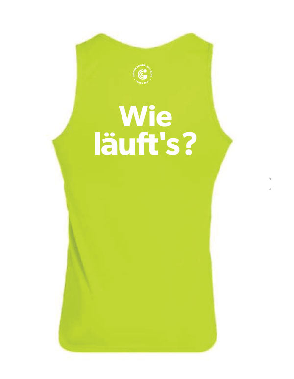 Adult Men's GSB Track Team Tank Top: Wie Läuft's? in Lime